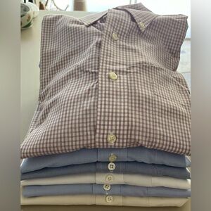 6 brooks brothers non iron  button down dress shirts mostly 16 1/2 34